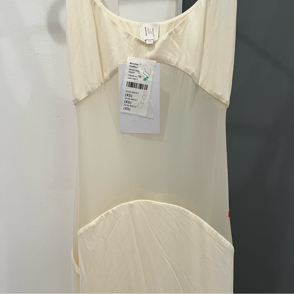 White Sheer Panel Maxi Dress - Picture 4 of 12